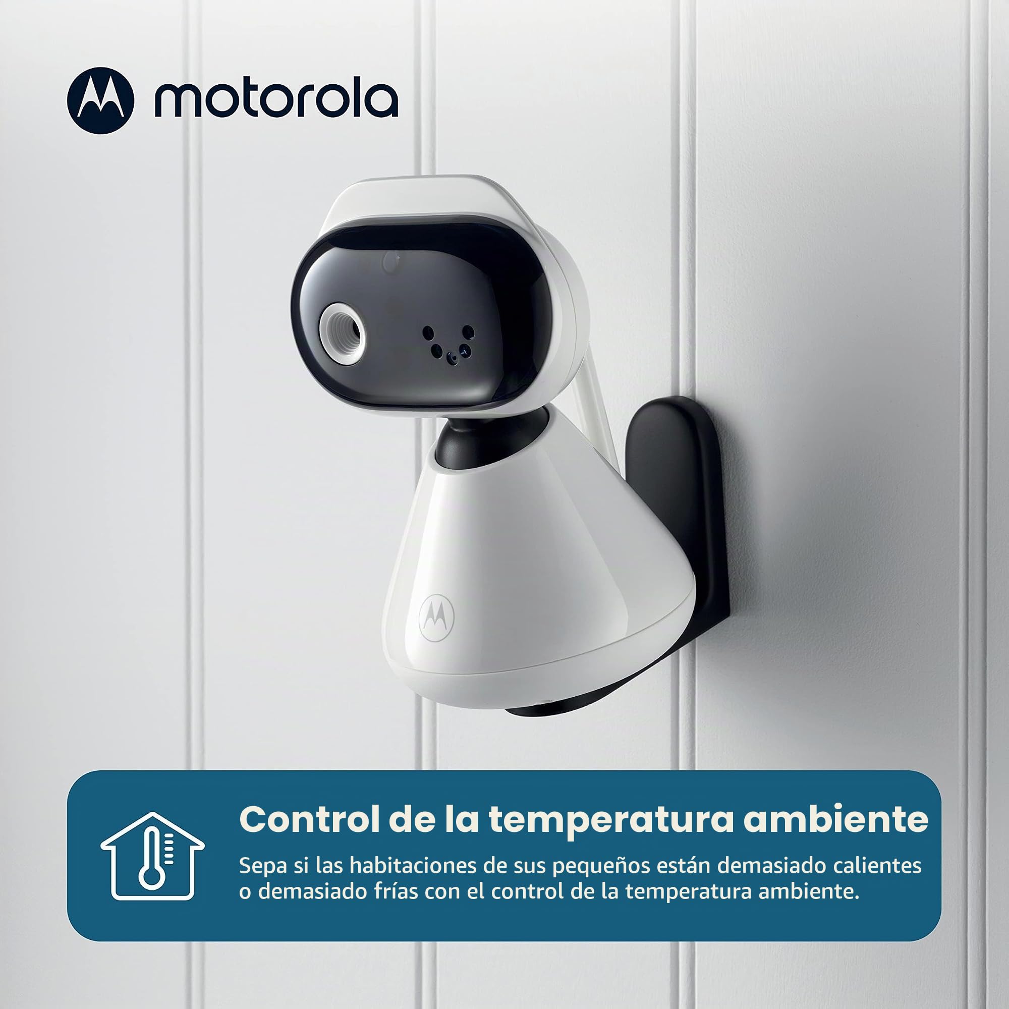 Motorola Nursery PIP1500 Vigilabebés con Cámara, Unidad de Padres de 5 pulgadas, Comunicación Bidireccional, Temperatura Ambiente, Visión Nocturna por Infrarrojos, Alcance de 300 m