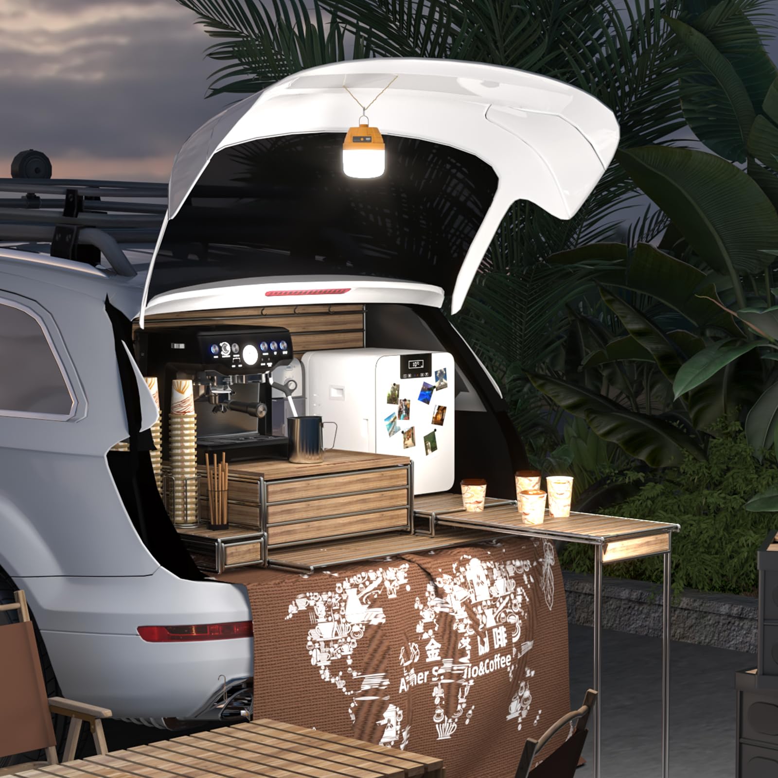 Lanterne de camping LED portable rechargeable, 3000 lm, 10 000 mAh, lumières de tente LED pour camping, lampe de camping étanche essentielle pour randonnée, camping, panne de courant ouragan