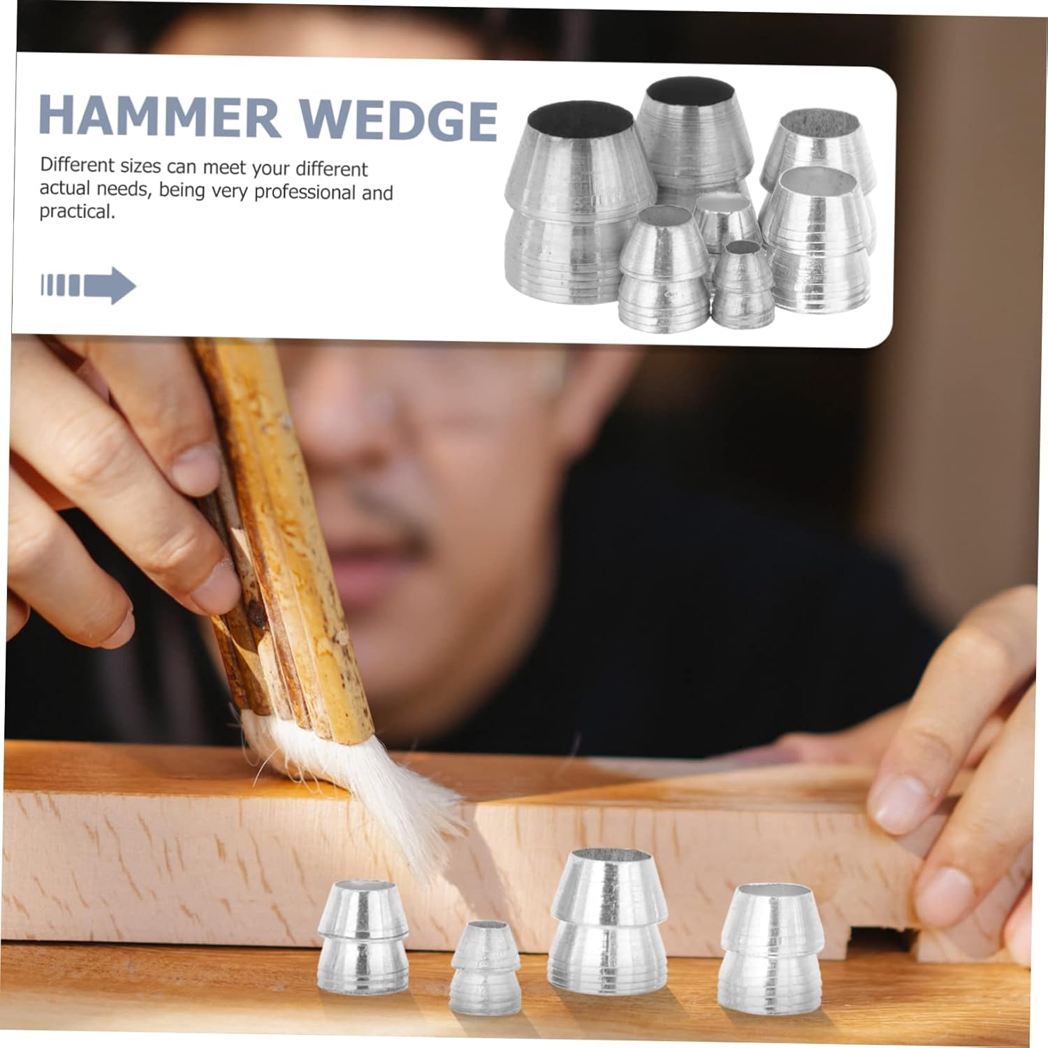 Tofficu 42pcs Hammer Handle for Hammers Safety Reinforcement Kit for Axe Tool Replacement Resistant Design for Carpenters and Builders