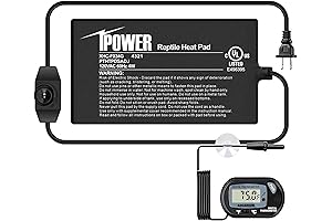 iPower Reptile Heat Mat: Thermostat-Controlled Warmth for Your Scaly Friends