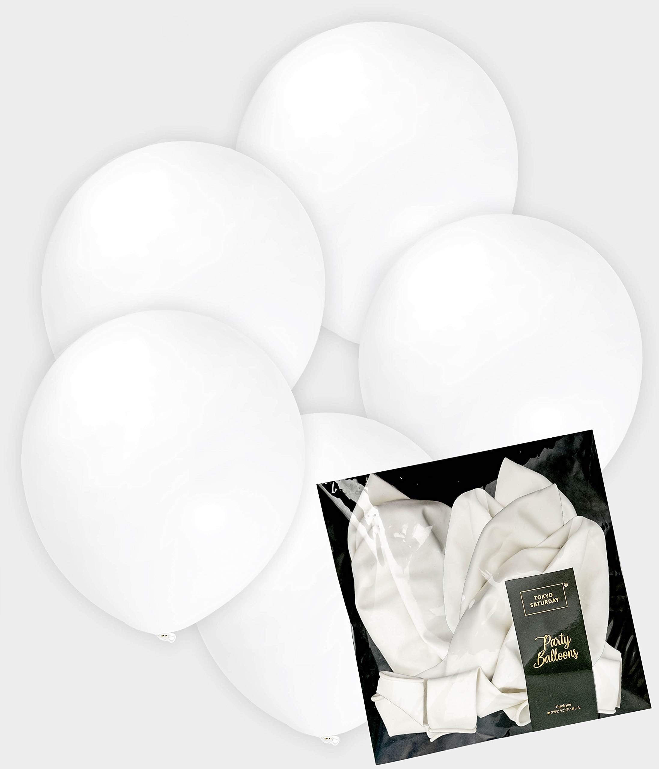 TOKYO SATURDAY White Extra Large Balloons Decoration -10 Pcs Jumbo Latex Materials Balloon 24 Inch Decoration - for Wedding, Bridal, Baby Shower, Bachelorette Party and Garland Arch (White)