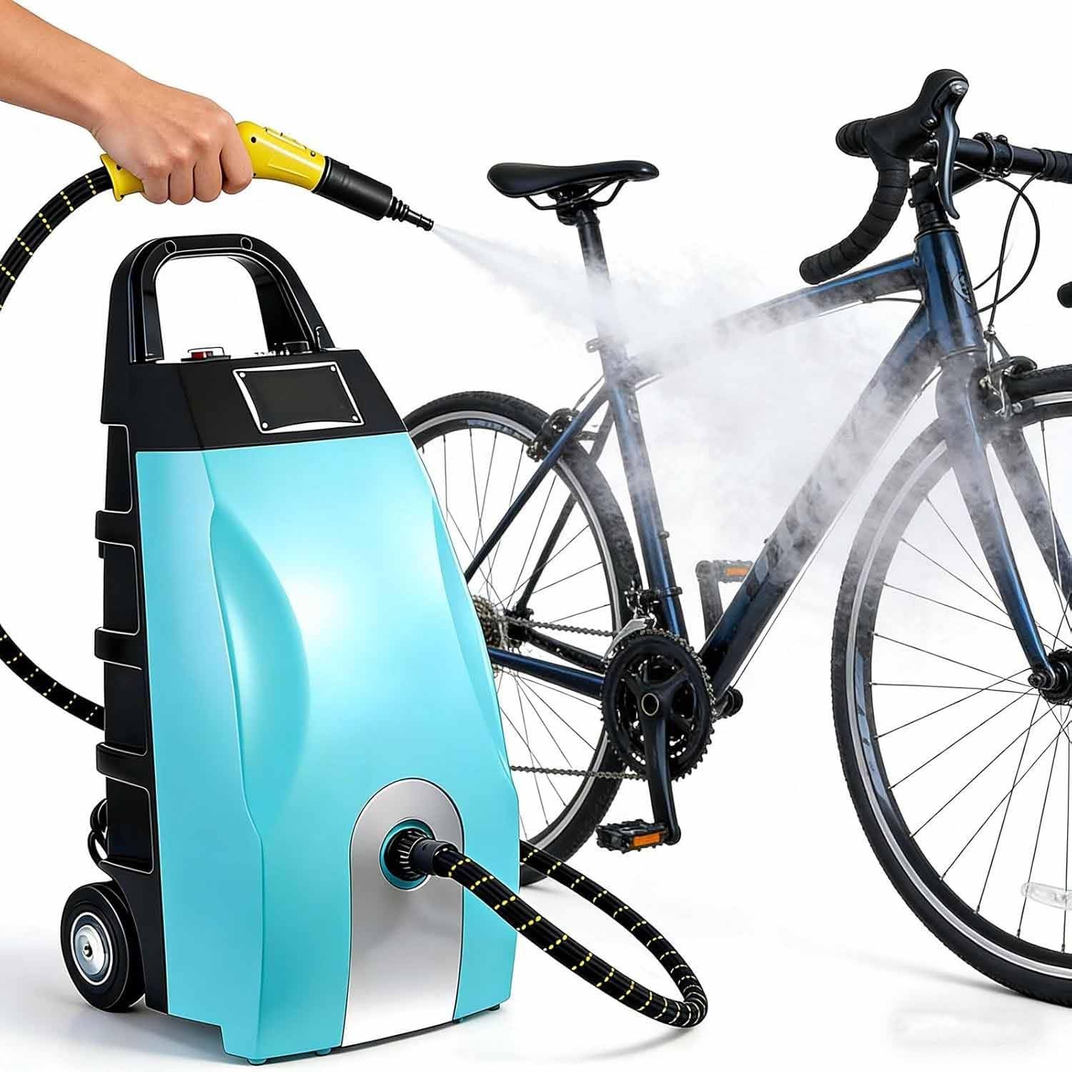 GLBMXDD Multi-Purpose Steam Cleaner,3000W Portable steam Cleaner with 3.5L Water Tank, 230°F High Temp Steam,Ideal for Home and car use, cleaning carpets, sofas, mattresses Blue