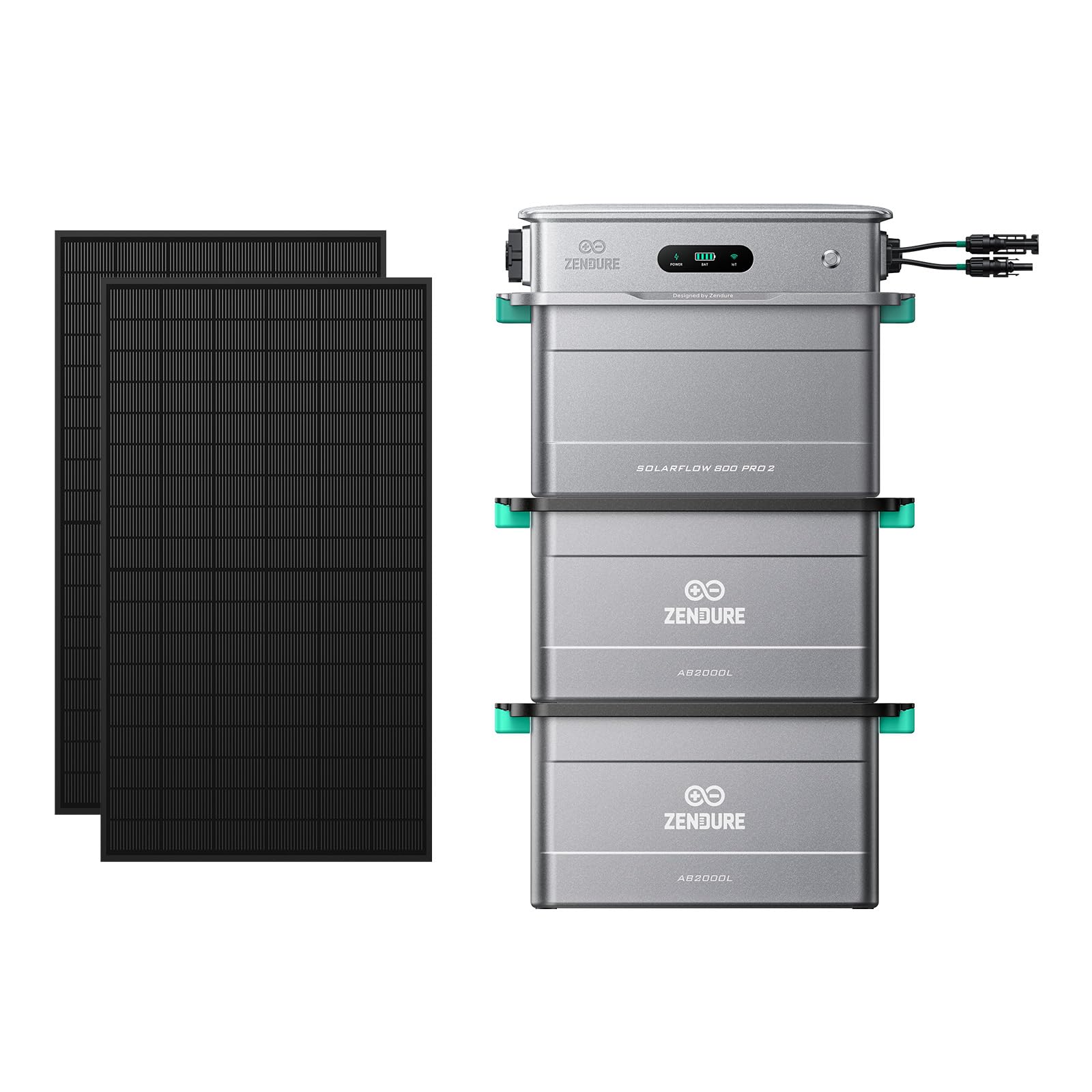 Zendure SF800 Pro 2 Balkonkraftwerk + 2 AB2000L Akkus + 2 450W Solarpanels