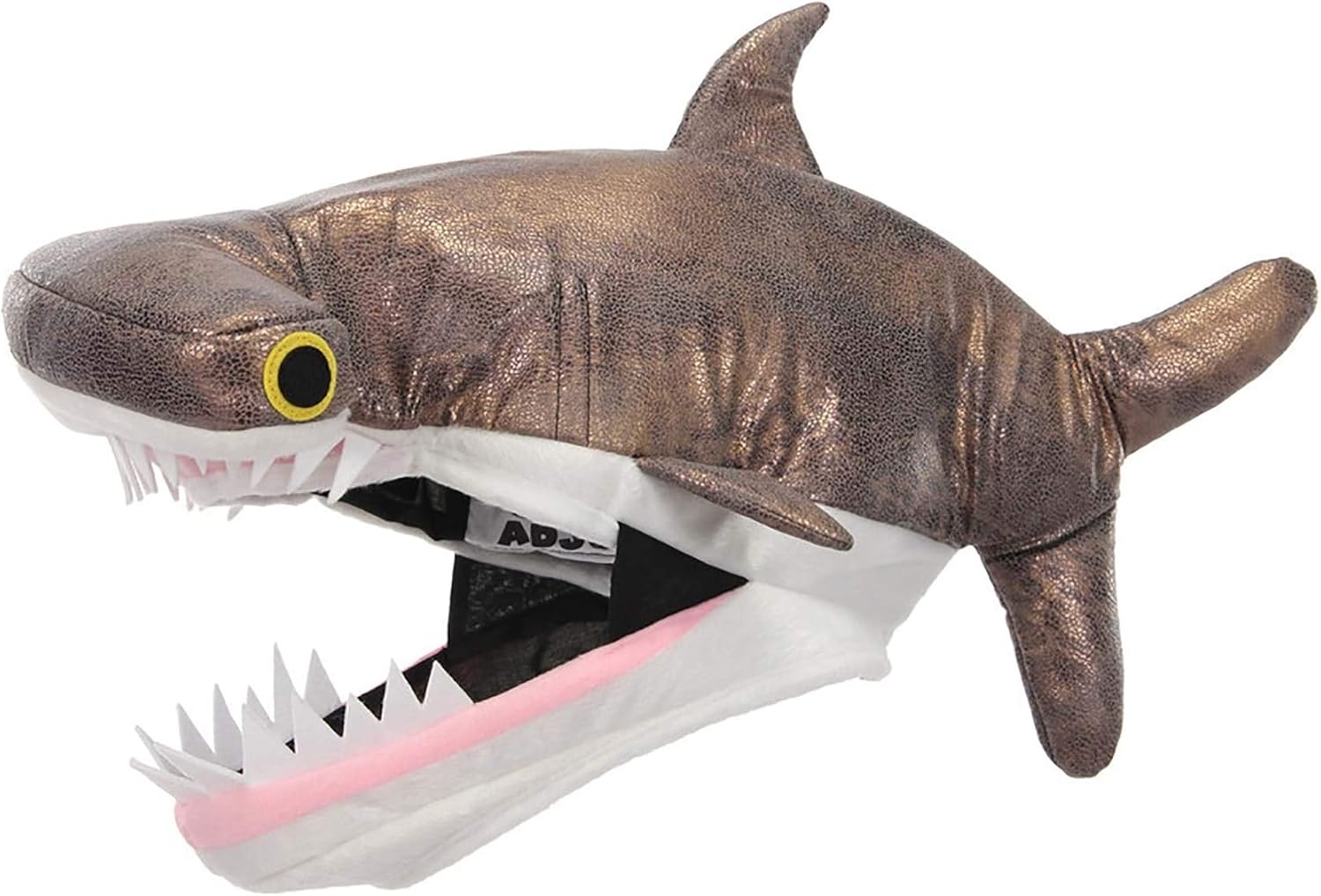 Hammerhead Shark Jawesome Hat - Stretchy Suede with Scaly Shine, Adjustable Fit, Costume Headwear Standard - Image 5