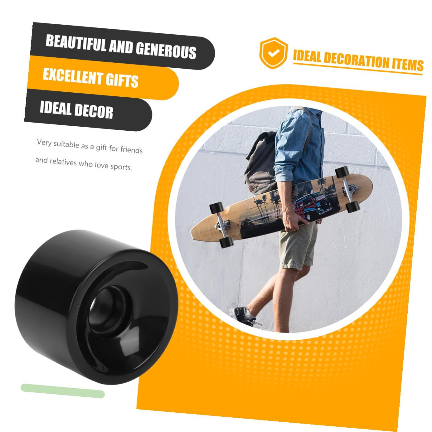 ifundom Skateboard Transparent PU Material Reißfest für Cruiserboards zu Installieren Entfernen