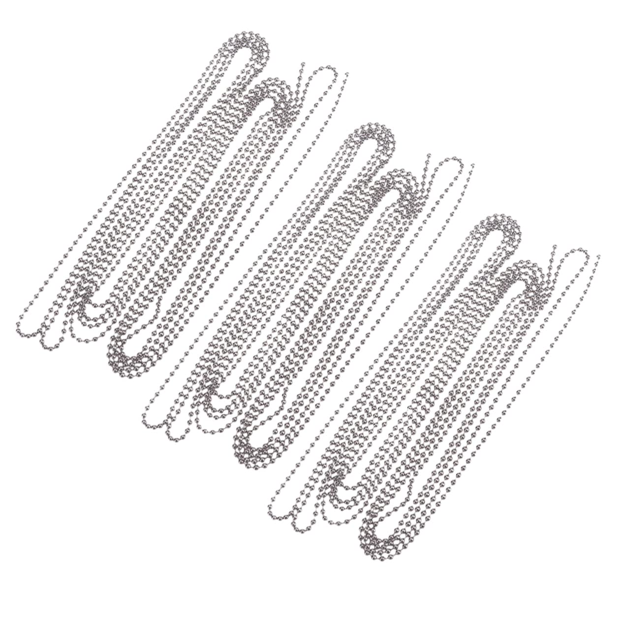 Gogogmee 3 Set Bead Chain with Connector Stainless Steel Ball Chain Balls Chain of Steel Roller Blind Chain Connectors