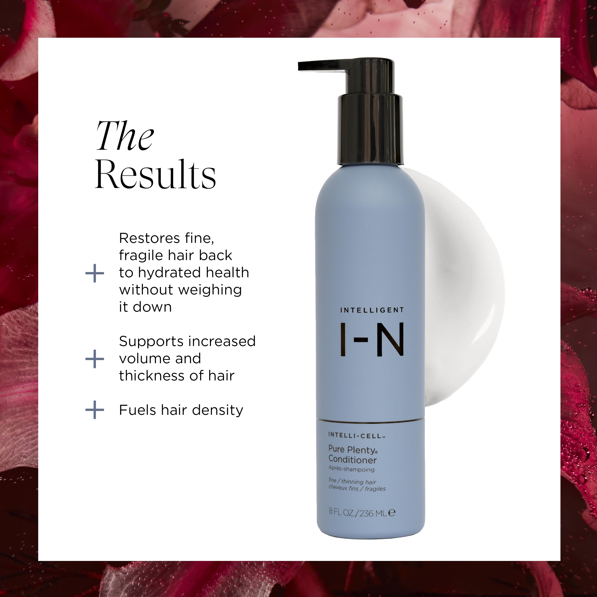 Intelligent Nutrients, Balsamo Volumizzante Pure Plenty, aumenta volume e lucentezza per capelli fini e diradati, formula biologica rigenerante, vegano, 250 ml.