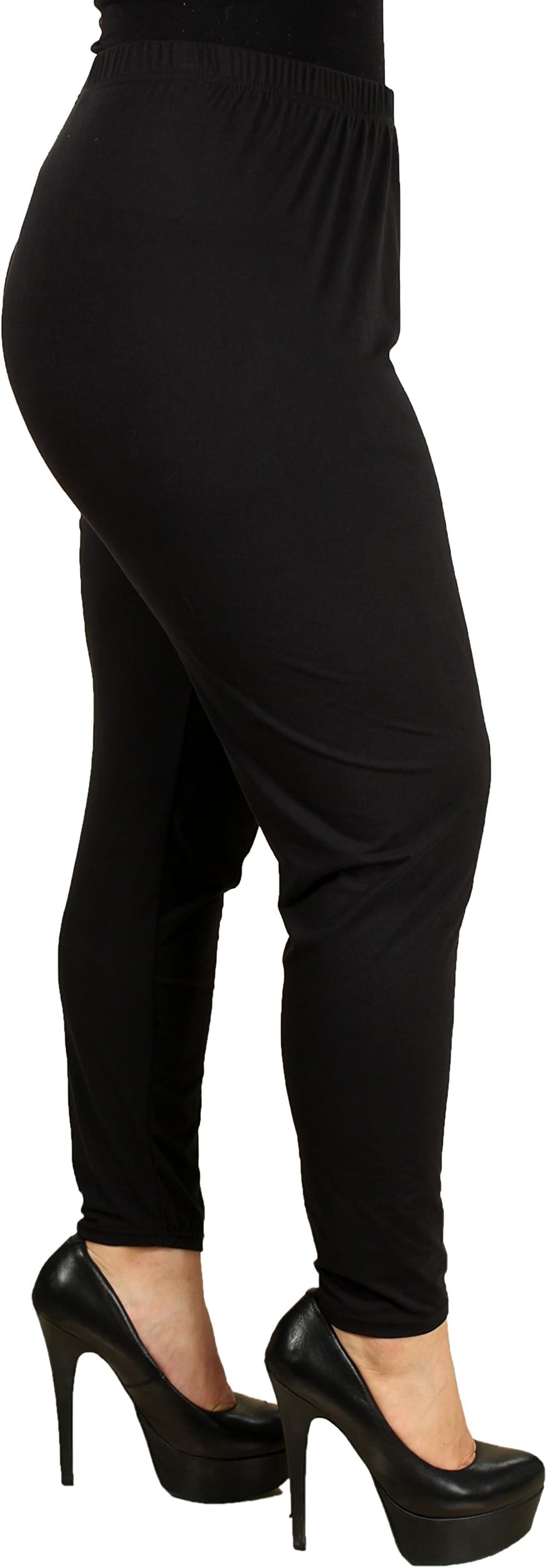 Verona Couture Women's Plus Size Bodycon Comfort Stretch Activewear Leggings, Black (2X/3X 18-24)