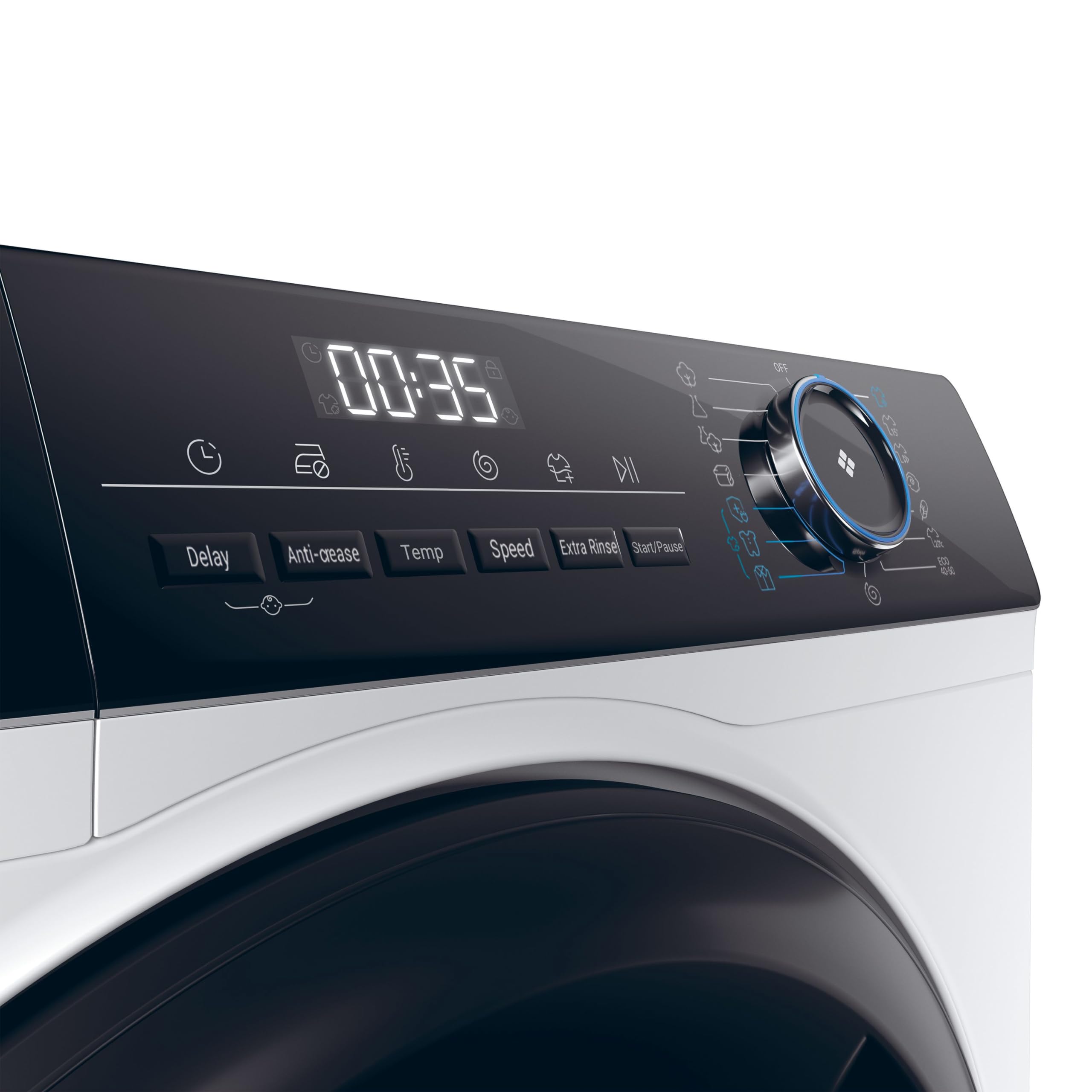 Haier I-Pro Serie 3 Lavatrice 8 Kg, 1400 Giri, Classe A, Bianca | Vapore, Partenza Ritardata, Libera Installazione, 15 Programmi, AxLxP 85x60x62 cm, HW80-BP14939-S