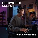 Casque de jeu sans fil Logitech G522 Lightspeed, micro à bande complète, audio avancé, tri-connexion (Lightspeed, Bluetooth, USB A à C), LIGHTSYNC RGB, pour PC et Nintendo Switch/Switch 2 – Noir