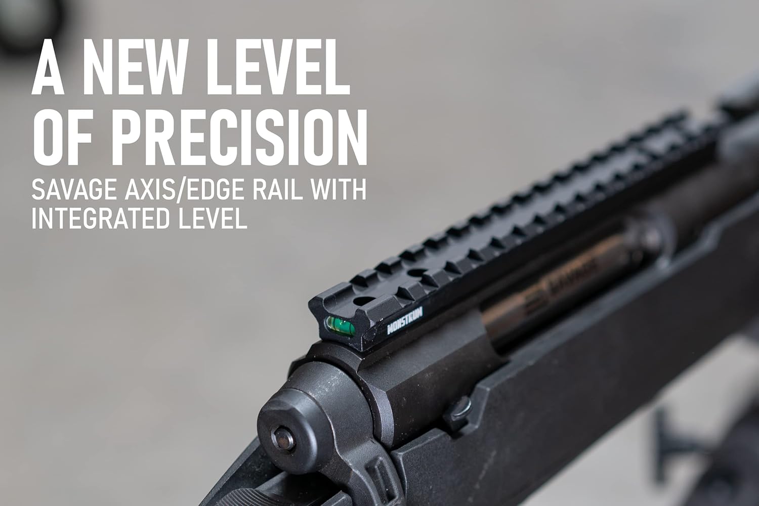 Monstrum Picatinny Rail Mount for Savage Axis/Edge Rifles with Integrated Level Bubble | 0 MOA