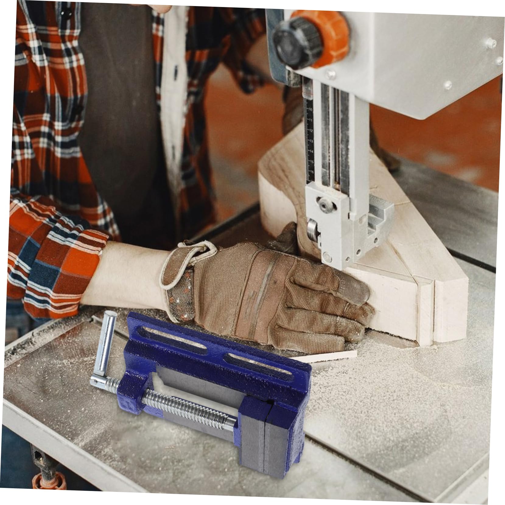 Zerodeko Banco para Taladro de Columna y Fresadora, Acero Resistente, Apertura 80mm, Adecuado para Taller y Mesas de Madera