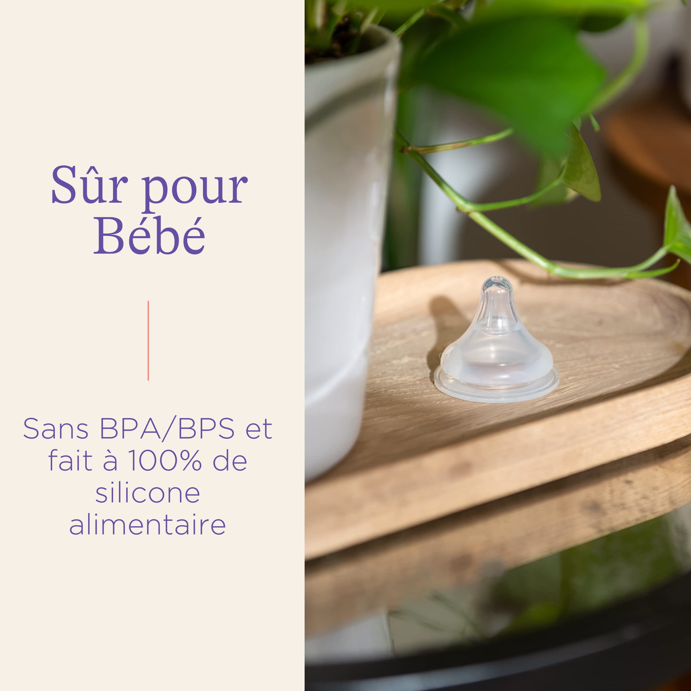 Lansinoh - Tétines NaturalWave® Débit Lent x2 - Silicone Souple - Réduit Confusion Sein-Tétine - Favorise Succion Naturelle - Compatible Biberons NaturalWave - Pour nouveau-nés, transition en douceur