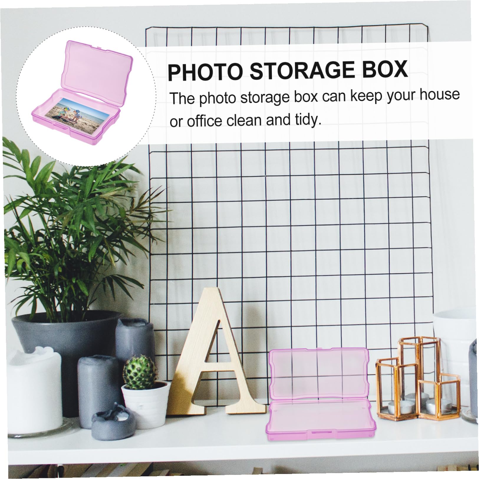 Abaodam Caja Organizadora de Fotos 4x6 Pulgadas, Estuche Grande para Manualidades Cierre Seguro, Plástico Libre de Ácido, Resistente y Portátil para Almacenamiento y Conservación