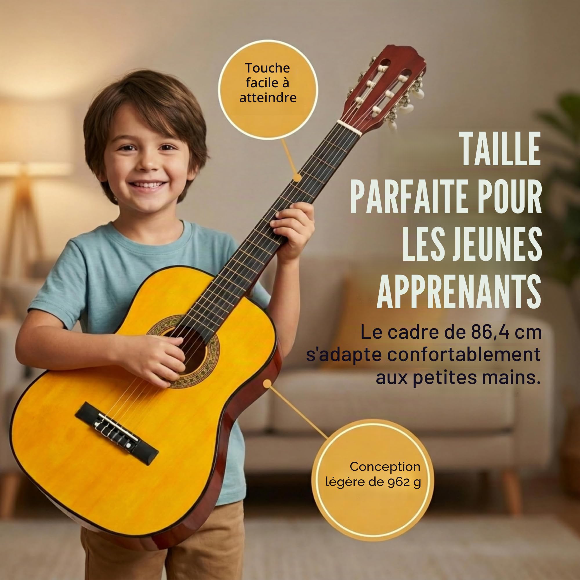 Guitare acoustique classique junior Music Alley pour enfants