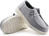 Vista 6 de firelli Mocasines de lona para niños y niñas, zapatos escolares para caminar