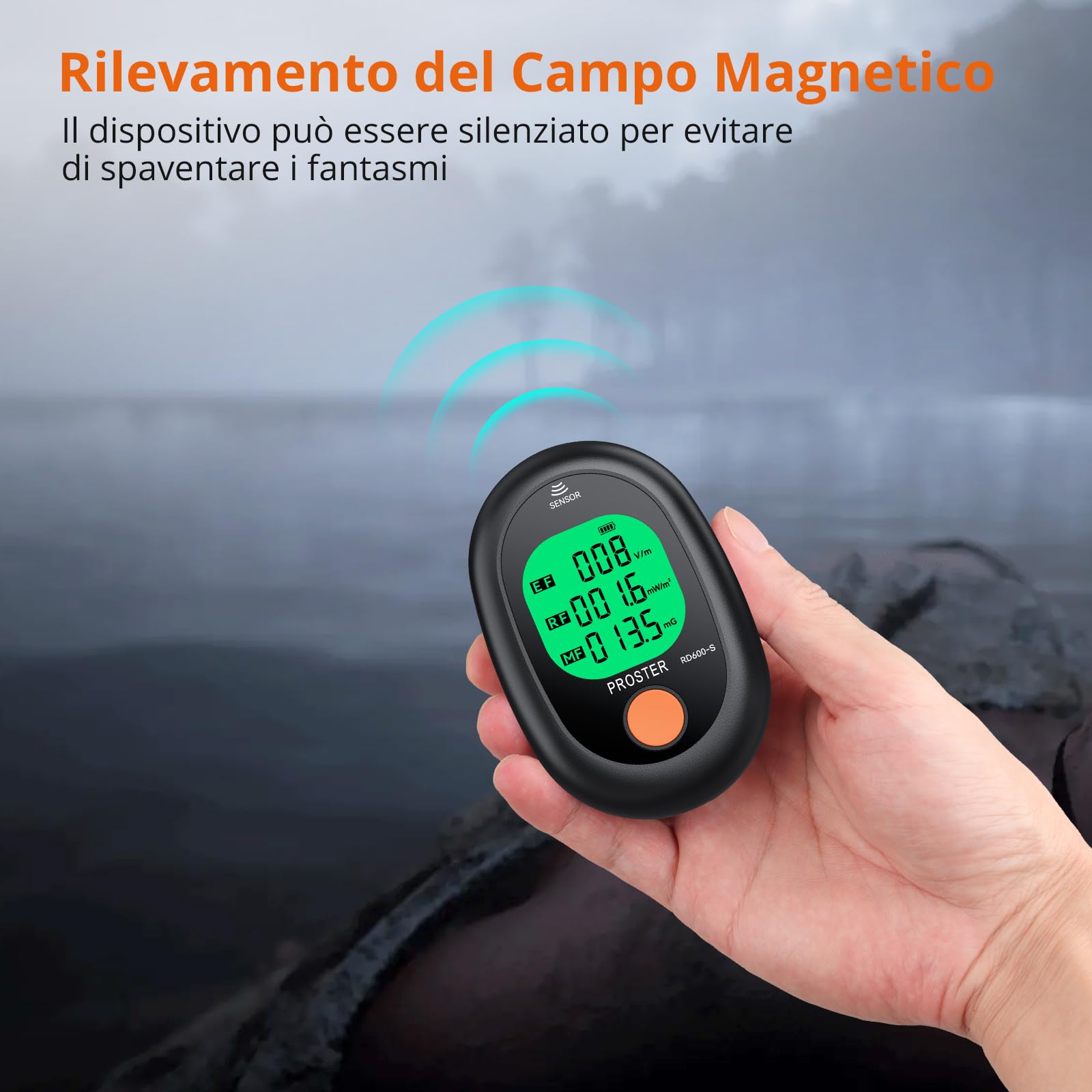 Proster Mini Misuratore EMF 3 in 1 Portatile Rilevatore Digitale di Radiazioni per Campi Elettromagnetici EF RF MF Torri Cellulari 5G Rilevatore di Segnale WiFi per Ispezioni EMF in Casa Ufficio