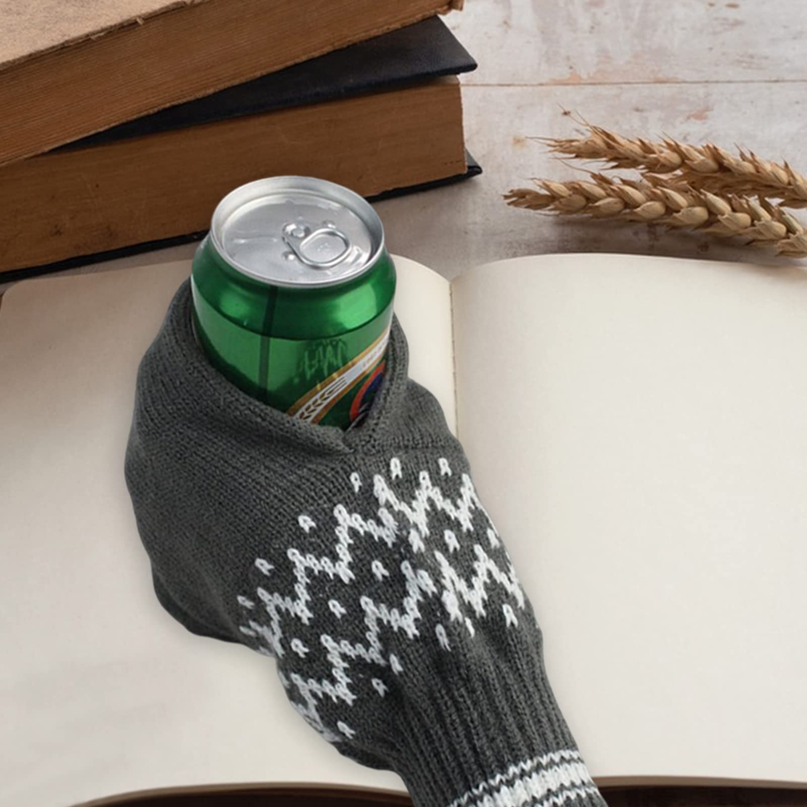 Bierfäustlinge, Winter Gestrickte Beer Mitt Bierhandschuhe, Warme Stretch Vollfinger Handschuhe,Hält Ihr Getränk Kalt Und Ihre Hände Warm, Stricken Genähte Getränkehandschuhhalter Fashion
