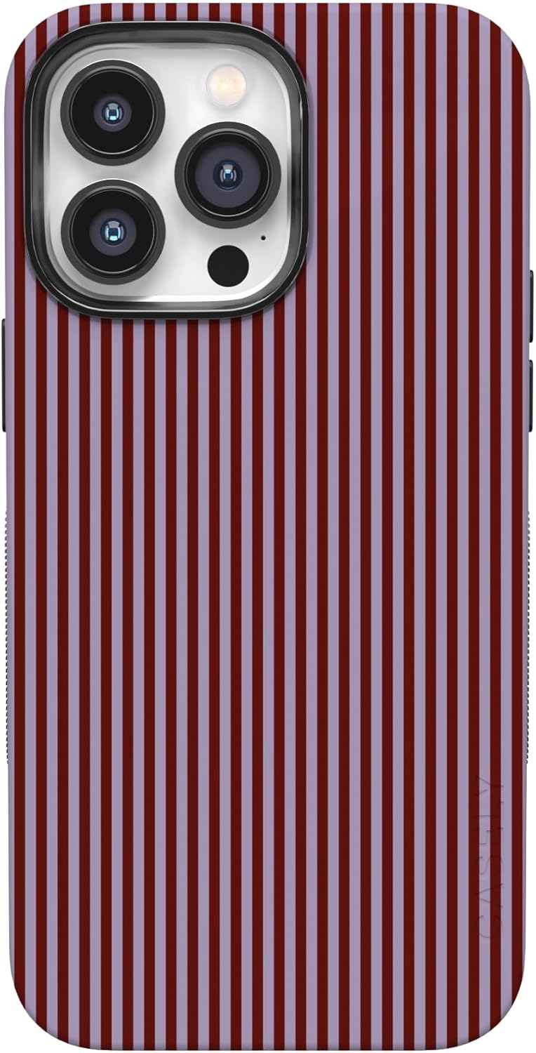 Casely iPhone 14 Pro Case | Stripes and the City | Tiny Pinstripe | Bold Protective Design | Compatible with MagSafe