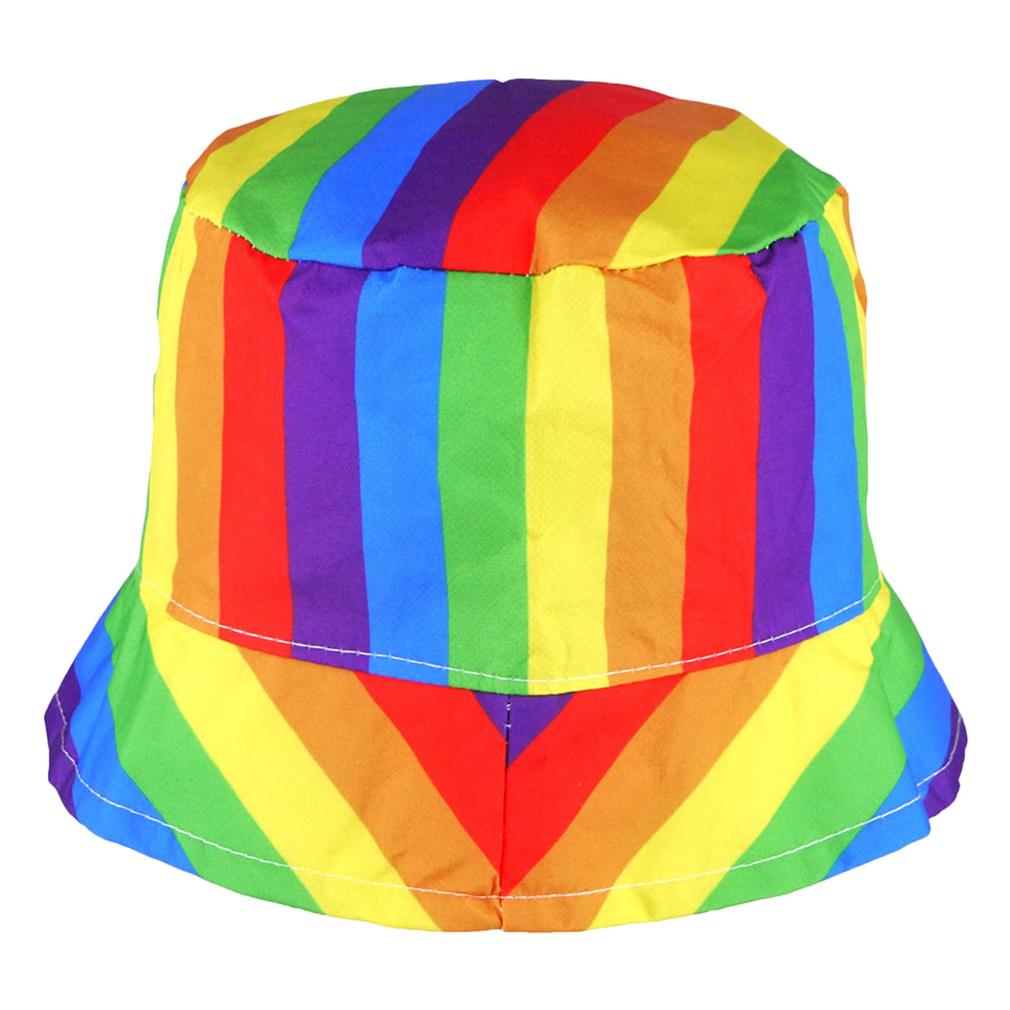 Adults Gay Pride Carnival Cowboy Gangster Rainbow Top Felt Hat LGBT Fancy Dress Party Accessory, Rainbow Pride Bucket Hat