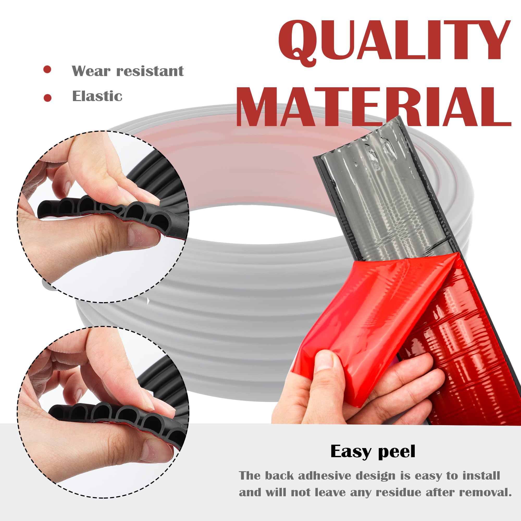 Car Bumper Protector Guard,Wavy Rear Bumper Protector for Anti-Scratch & Anti-Collision,Rear Front Bumper Guard with Strong Adhesive Backing Suitable for SUV,Car,Truck