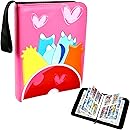 Card Binder for Pokemon, 4 Pocket Trading Card Binder 50 Pages 400 Cards Capacity,Portable Waterproof PU Card Binder Folder,Collectible Card Album Perfect for boys and girls