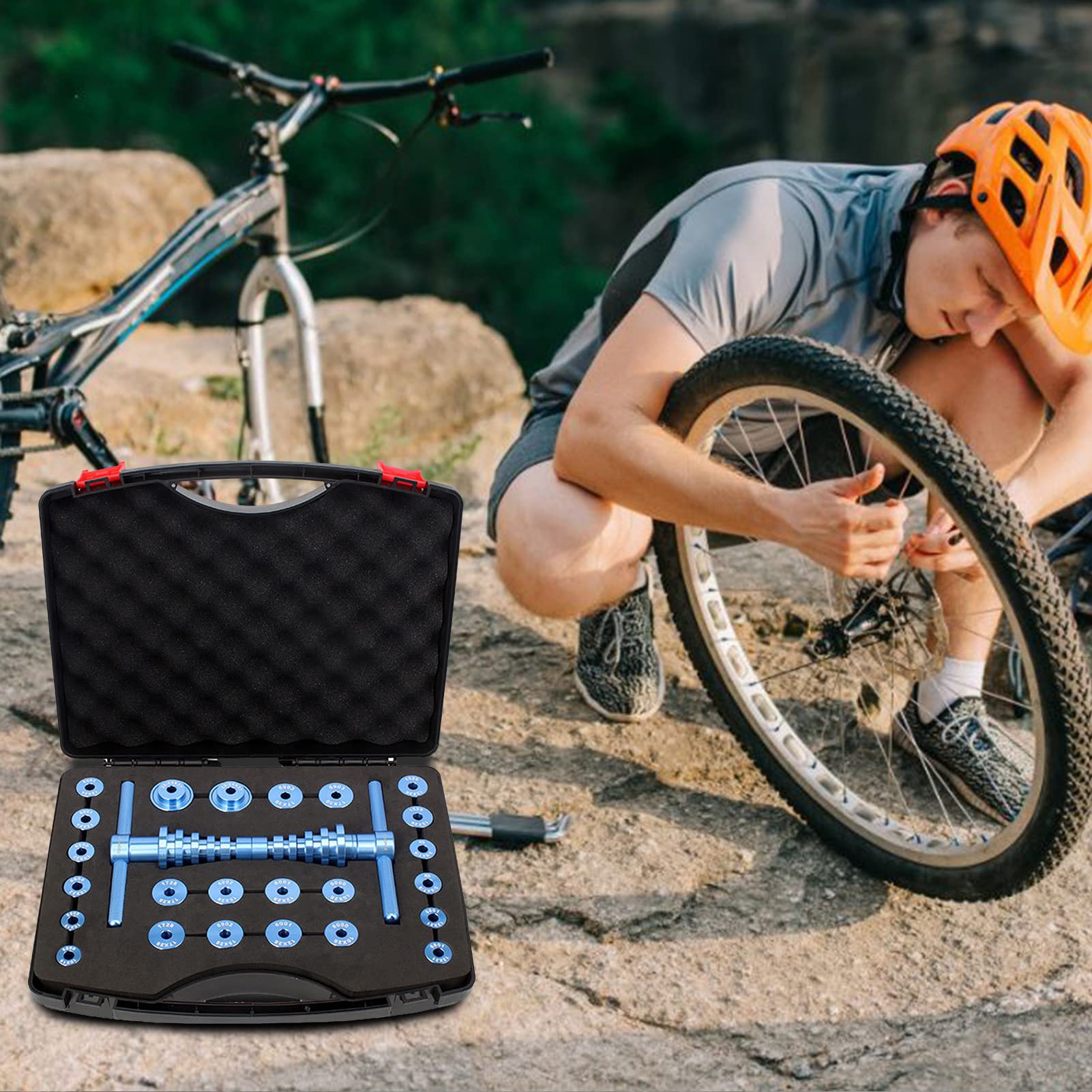 Set di pressa per cuscinetti interni per bicicletta, set di pressa