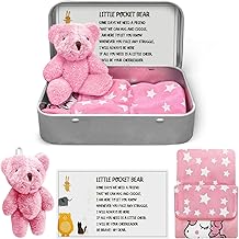 Little Pocket Bear Hug in a Tin - Pink Teddy Keychain for Positivity and Thinking of You