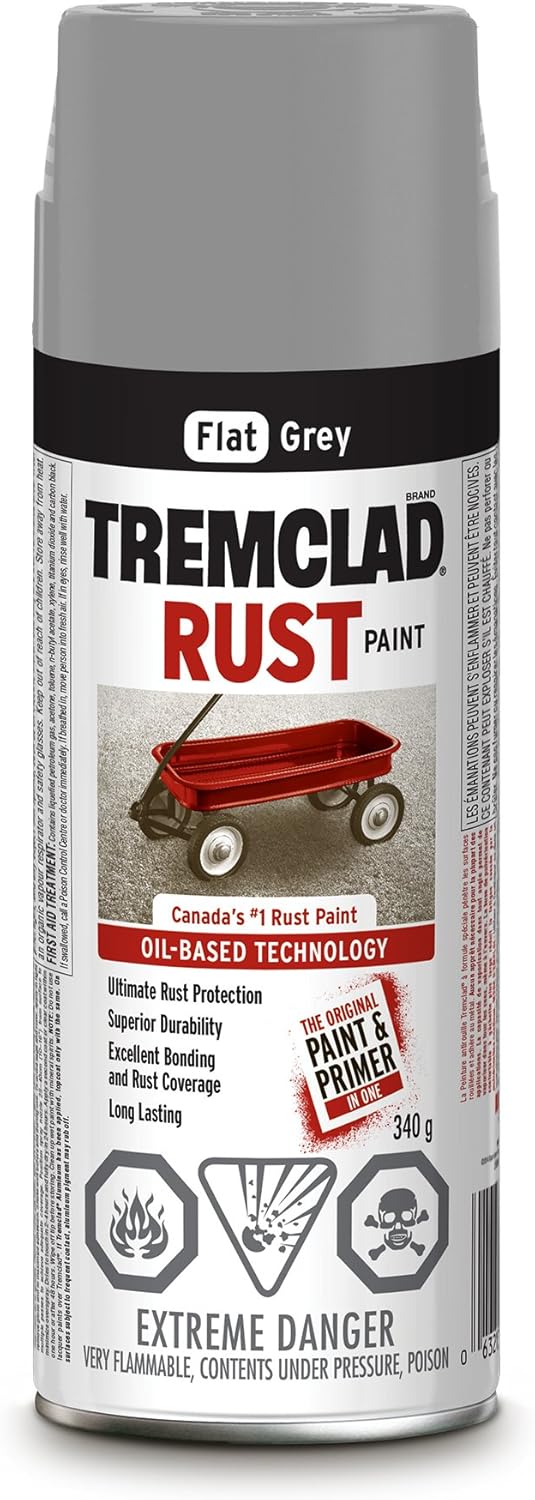 Tremclad OilBased Rust Paint in Flat grey 340g, House Paint Amazon