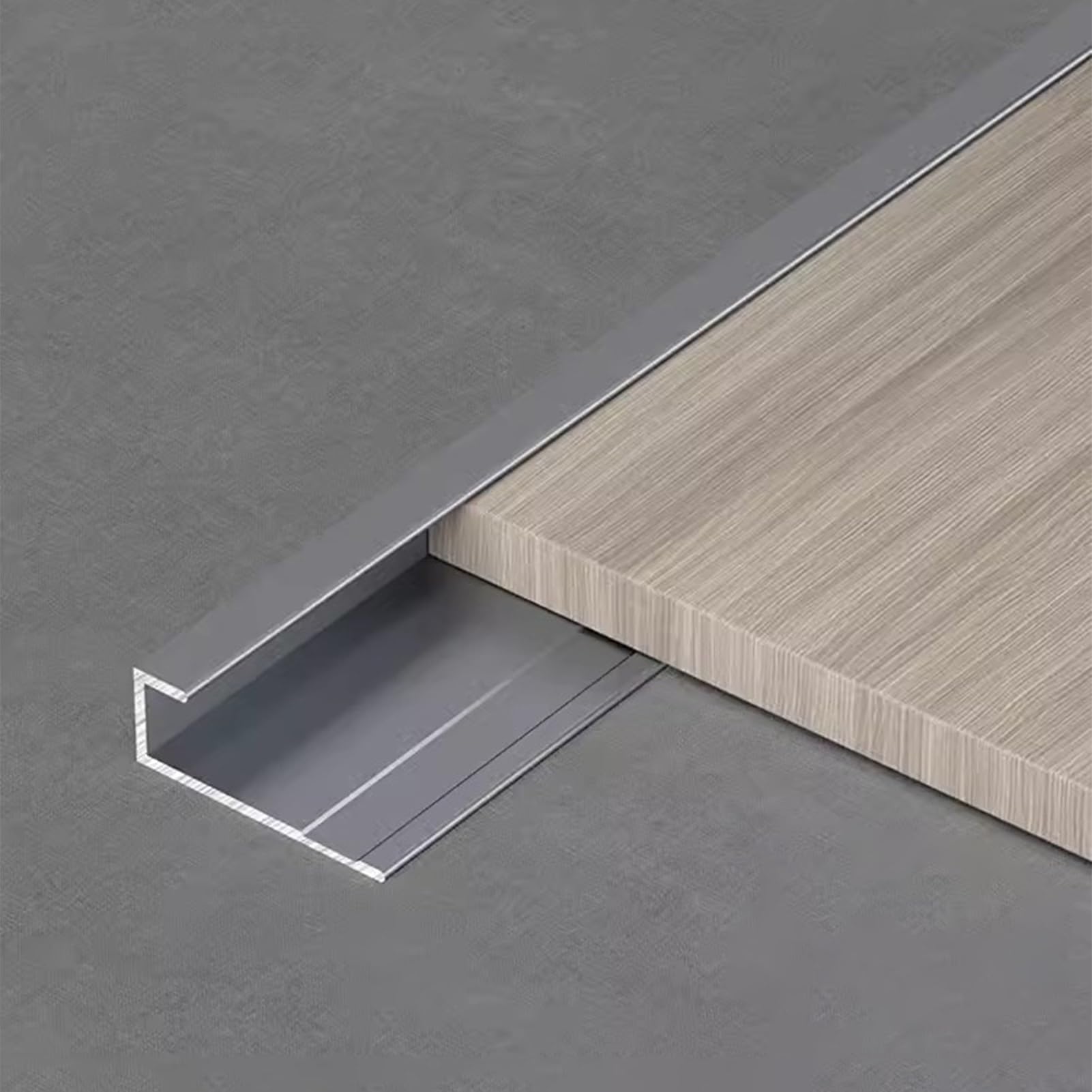 Listwy wykończeniowe do płytek, Aluminiowa listwa przejściowa podłogowa wielokolorowa(Dark Gray)