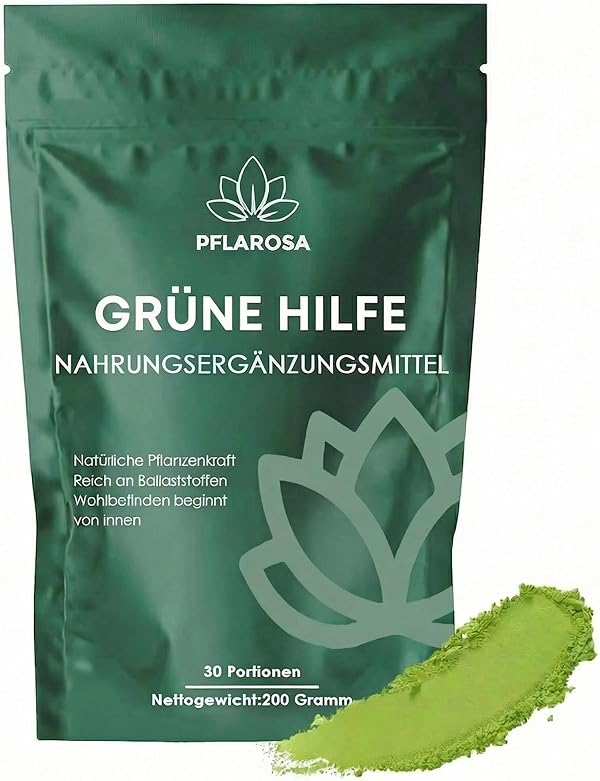 Grünes Superfood Pulver 200g – Greens Mix mit Matcha, Spirulina, Gerstengras & Heidelbeeren | Ballaststoffreich & Vegan | Natürliches Pflanzenpulver für Alltag & Ernährung