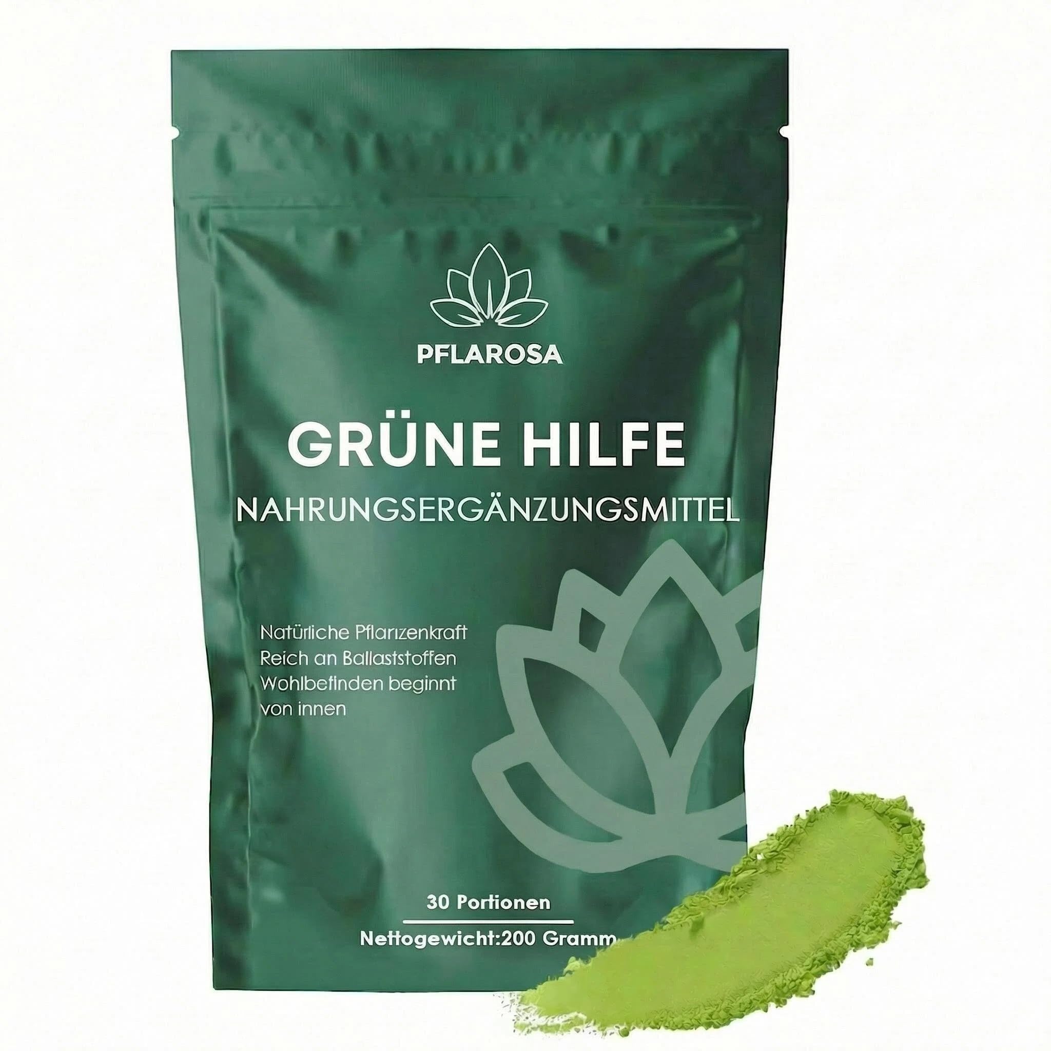Grünes Superfood Pulver 200g – Greens Mix mit Matcha, Spirulina, Gerstengras & Heidelbeeren | Ballaststoffreich & Vegan | Natürliches Pflanzenpulver für Alltag & Ernährung