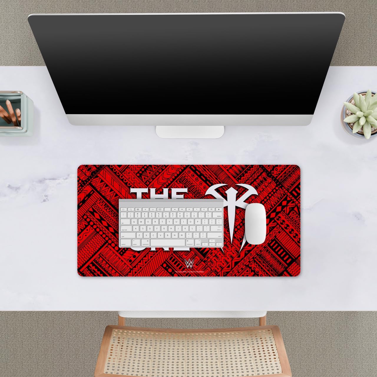 Head Case Designs Officially Licensed WWE Pattern Roman Reigns 23.62 x 11.81 x 0.12 inches (600 x 300 mm) - L Gaming Office Desk PC Keyboard Mouse Mat Pad