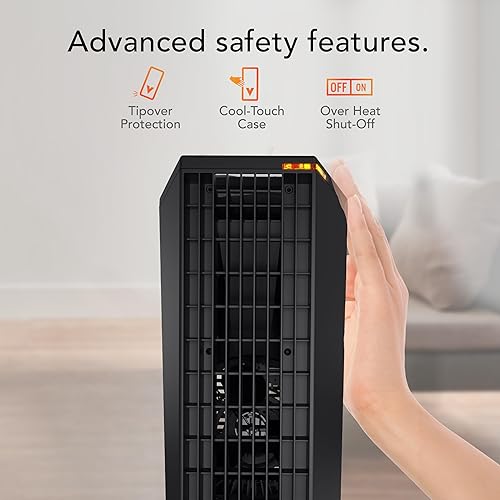 Miniatura 5 de Vornado Rise 12H - Calentador personal de torre para habitación pequeña, 2 ajustes de calor, seguridad avanzada, calefacción específica, 12 pulgadas