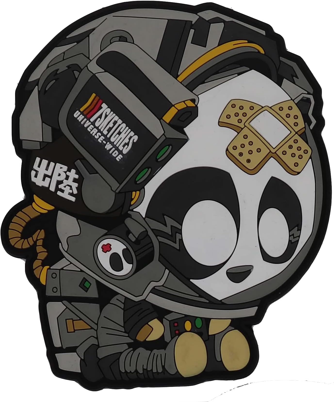 7Sketches Sad Astro Panda Black PVC Morale Patch