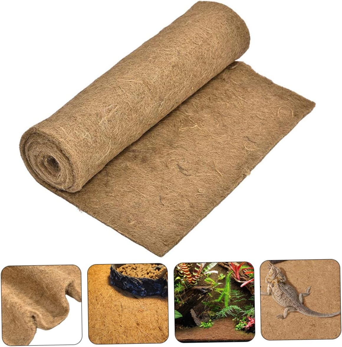 ERINGOGO Crawler Pad Reptile Terrarium Carpet Tortoise Box Pad Lizard Case Cushion Reptile Accessory Jute Fiber Substrate