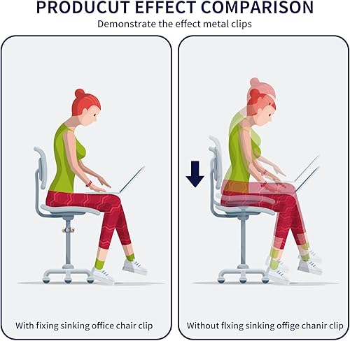 Miniatura 4 de Juomid Fix Sinking - Silla de oficina de acero inoxidable 304, altura ajustable, tapón para silla de detener el hundimiento, bajando el hundimiento,