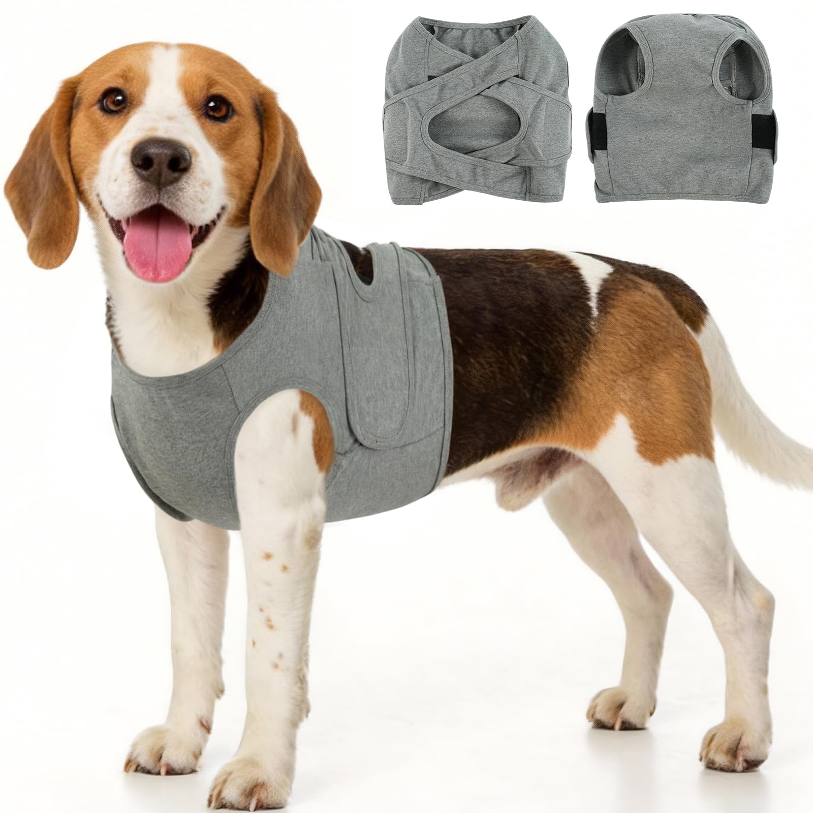 BRKURLEG Chest Recovery Suit for Dogs, Chest Wound Cover, Grey XS