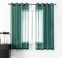 Vista 38 de Cortinas traslúcidas de 108 pulgadas para sala de estar, dormitorio, apartamento, ventana, 2 paneles con ojales, cortinas semitransparentes