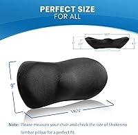 Vista 6 de Almohada de apoyo lumbar para coche con sistema de estabilidad Dual-Grip™ Almohada de espalda de espuma viscoelástica adaptativa avanzada