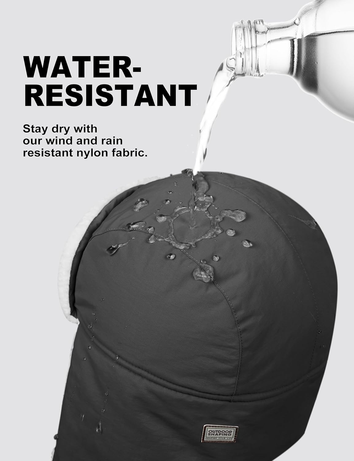 OUTDOOR SHAPING Trapper Hat for Men Women Windproof Trooper Hat Ushanka Ear Flaps Warm Winter Outdoor Hats - Image 3