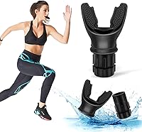 TEAWOO Portable Breathing Trainer with Adjustable Resistance - Boost Lung Strength & Endurance for Runners Swimmers Black