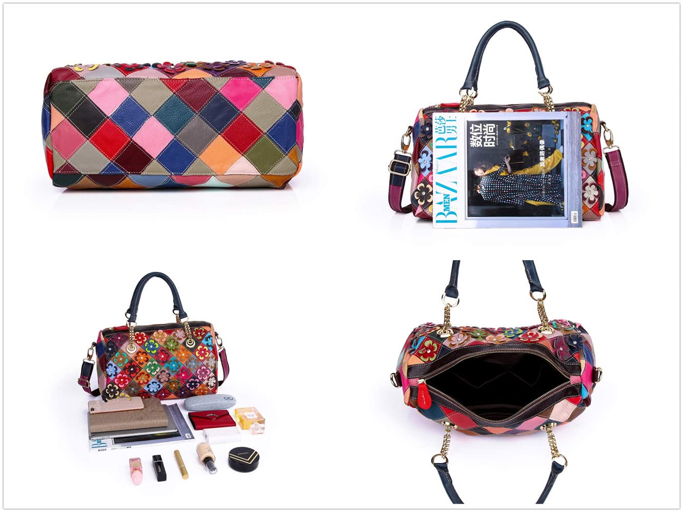 Bolso de mano de cuero para mujer, bolso de hombro de moda, bolso cruzado nuevo con asa superior