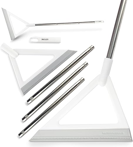 MCLEN Escoba escoba para piso, ventanas, azulejos, madera, alfombras, removedor de pelo de mascotas, escoba mágica de silicona con cabezal