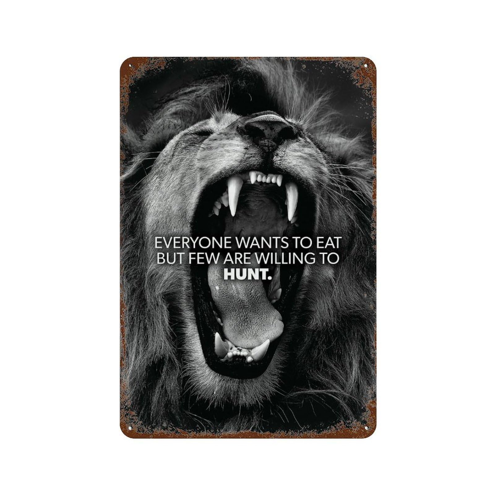 Few Are Willing To Hunt Retro Metal Sign 11.8"x7.9", Decorative Metal Wall Art for Basement, Hobby Room And Garage Decor