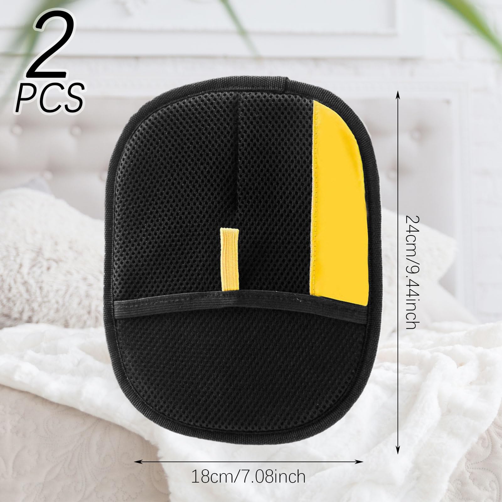 SSKHE 2 Pack Pet Hair Removal Gloves, Cat Grooming Glove, 7.08 x 9.44INCH Pet Grooming Kit for Dogs Cats - Image 2