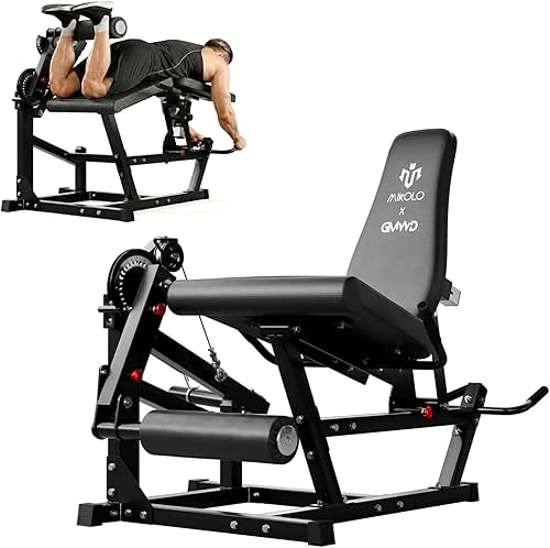 Mikolo Leg Extension and Curl Machine, Adjustable Leg Curl Machine,