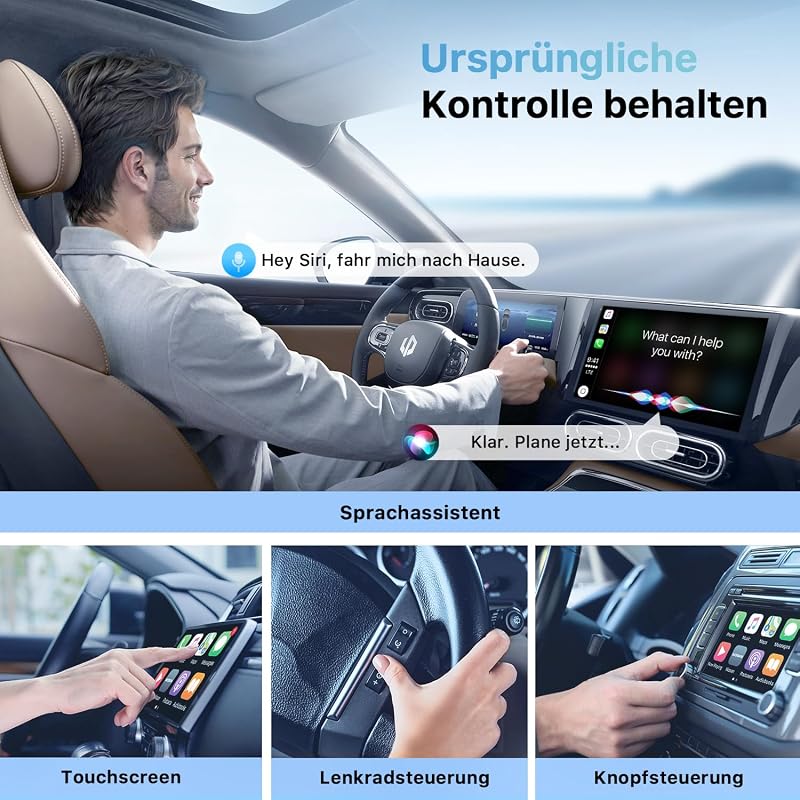 AIZEO Vezeték Nélküli CarPlay Adapter - Gyors Átalakítás Vezetékes CarPlayről Vezeték Nélkülire, Mini Méretű, iPhone Kompatibilis