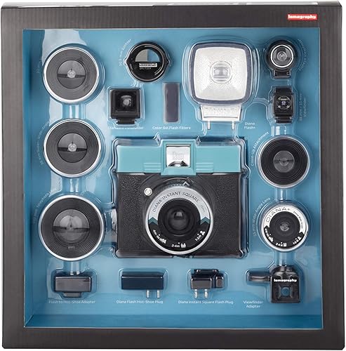Lomography Kit de cámara cuadrada instantánea Diana Deluxe con lentes