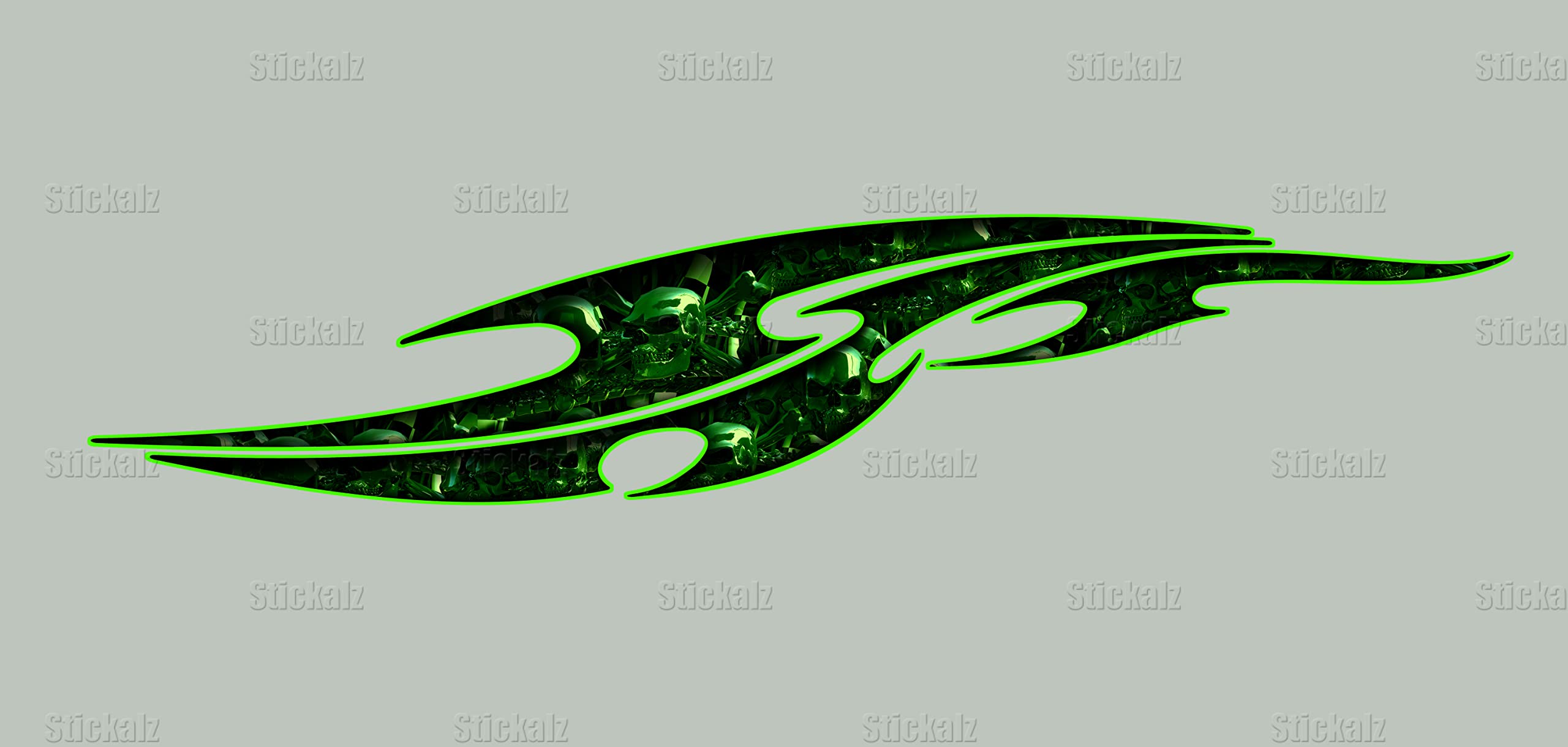 3D Skulls Yacht Vinyl Wrap, Skull Boat Decals, Watercraft Vinyl